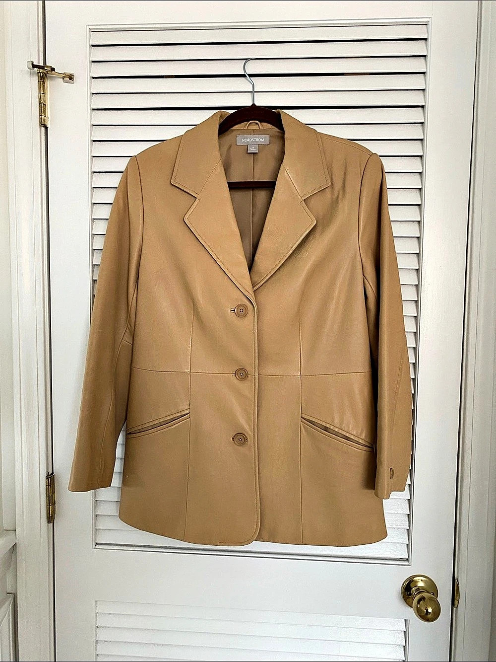 Nordstrom Leather Blazer Jacket in Brown